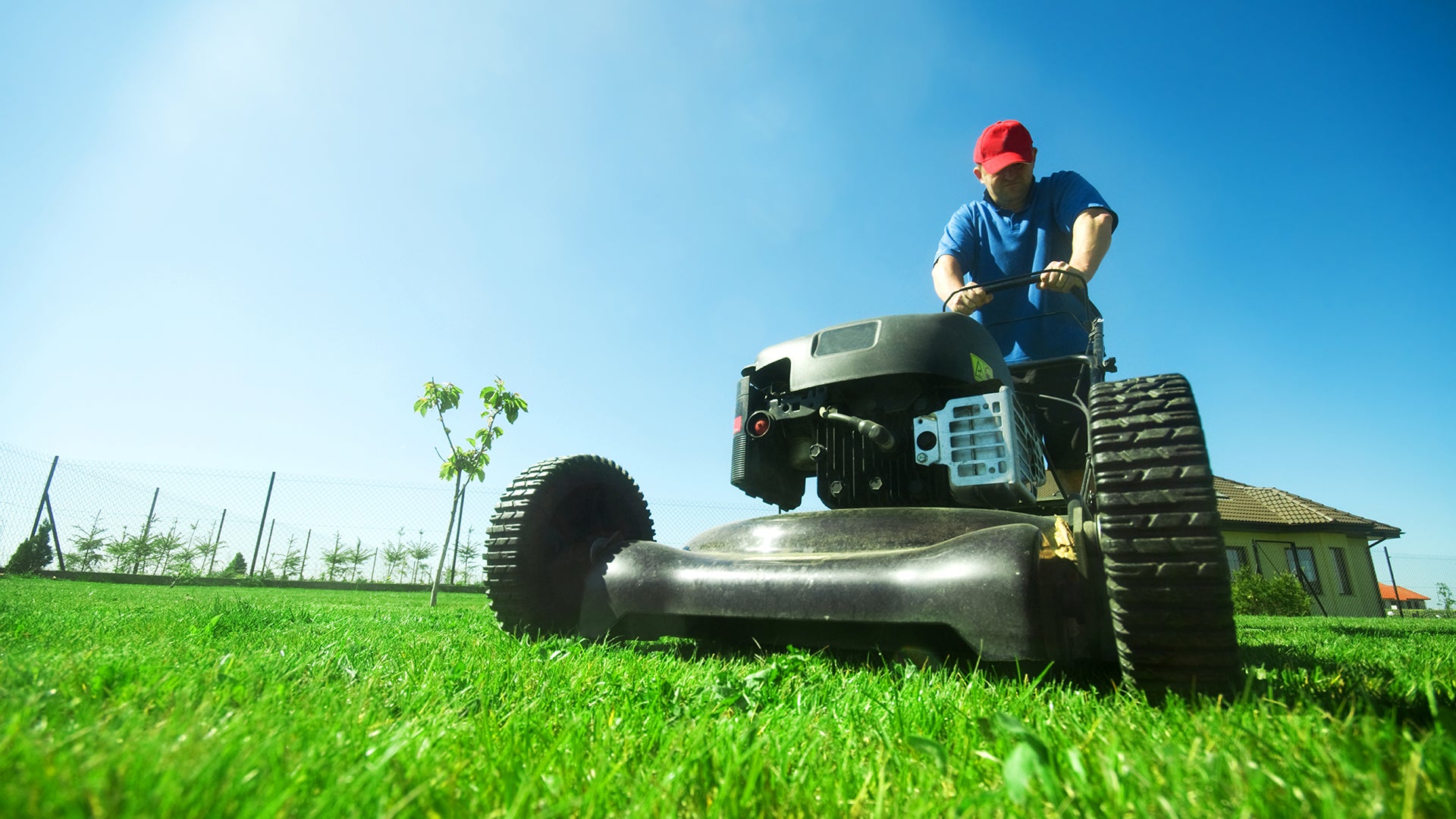 Working in grass shaper